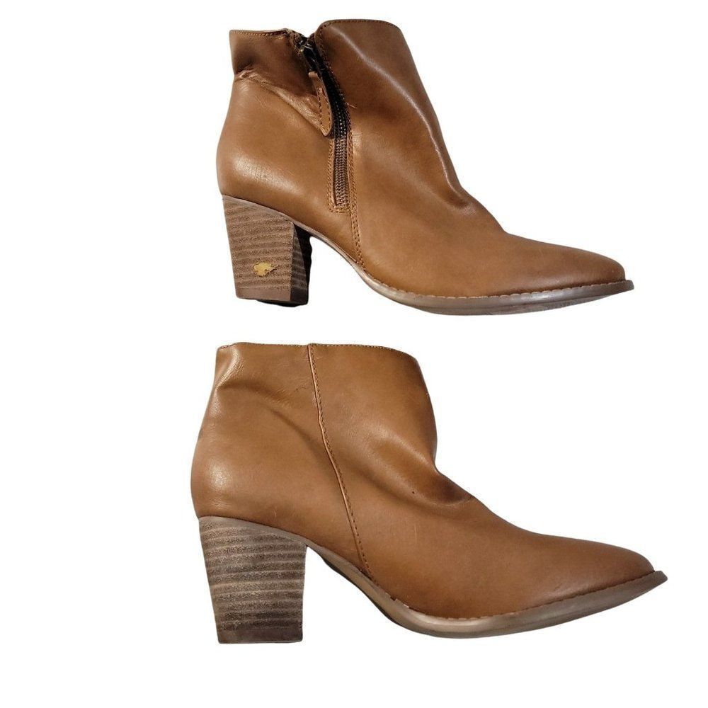 Canyon River Blues Womens Sydney 22029 Brown Block Heel Ankle Booties Size 9 M